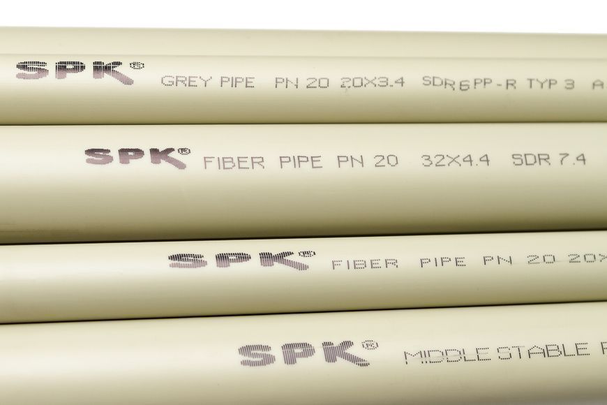 Труба полипропиленовая арм. стекловолокном Fiber PN25 SPK (&Oslash;40) 1015PF-000040 фото