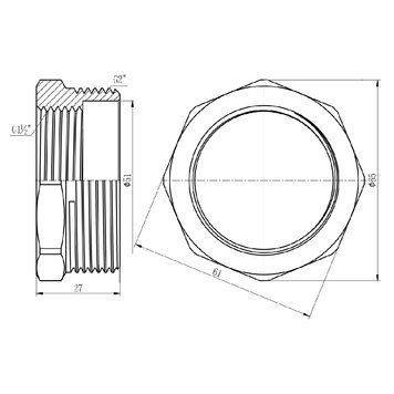 Футорка редукционная нар-вн SD FORTE (3/8" х 1/4") SF37496 фото