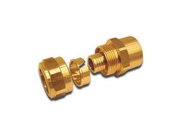 Соединитель латунный свинчиваемый с резьбой внутренней 14x2 G1/2" (Основная ) 1110044005 фото