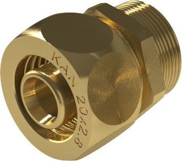 Соединитель латунный свинчиваемый с РН UltraLine KAN-therm (16 х 1/2'') 2510045001 фото